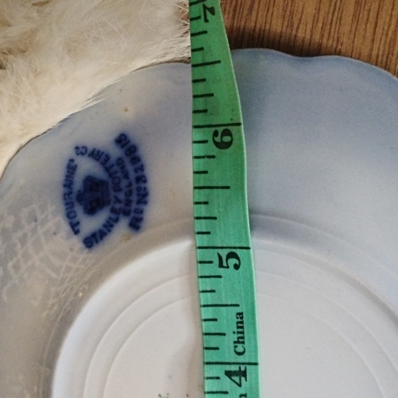 . Stanley Pottery Co 'Touraine' Flow Blue Plate - Bread & Butter 6.5" Side Plate - Picture 8 of 8